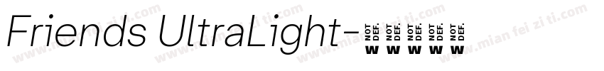 Friends UltraLight字体转换